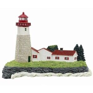Vintage Lighthouse & Keeper’s House Figurine Coastal Nautical Decor 1995